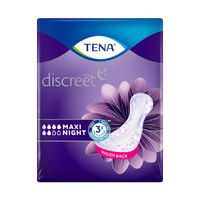 Tena Discreet Maxi Night Incontinence Pads Pack Of 6s 4715